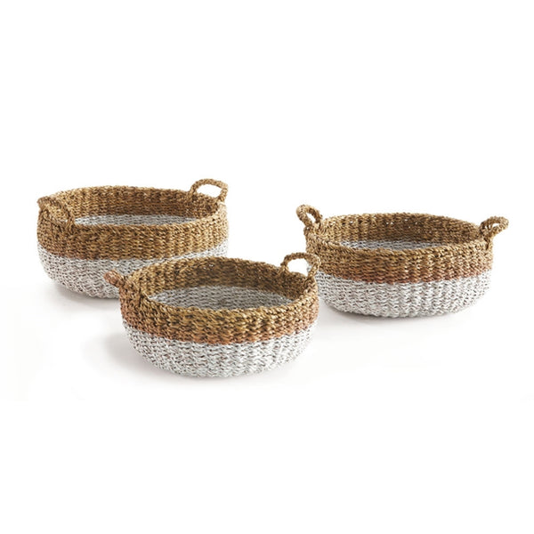 Napa Home & Garden Seagrass Small Square Baskets, Set of 3