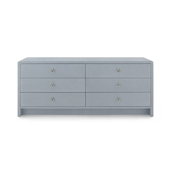 Villa & House Bryant Linen Extra Wide Large 6-Drawer Dresser