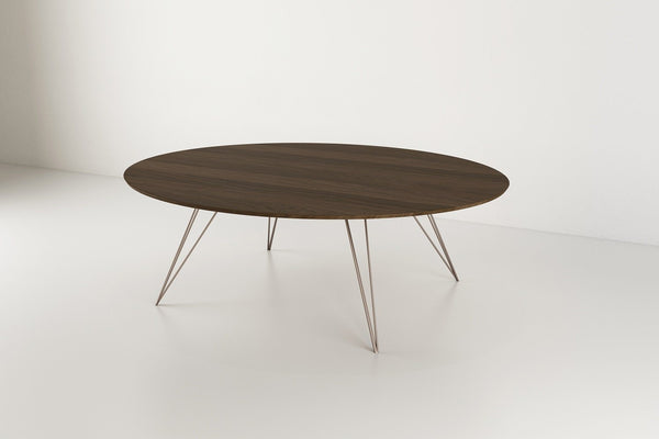 Tronk Williams Coffee Table - Oval Thin Maple Blood Red