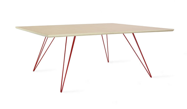 Tronk Williams Coffee Table - Rectangular Thin Maple Blood Red