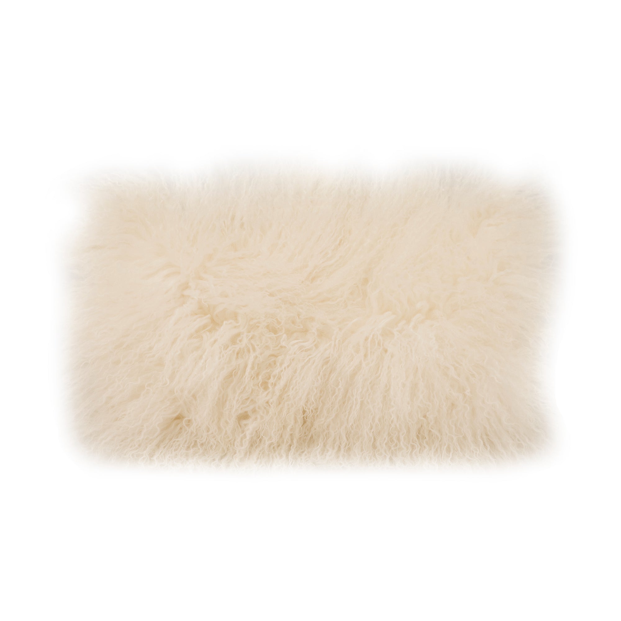 White fur rectangular online pillow