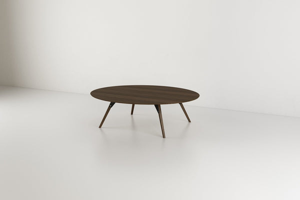 Tronk Clarke Coffee Table - Oval Small Walnut Black