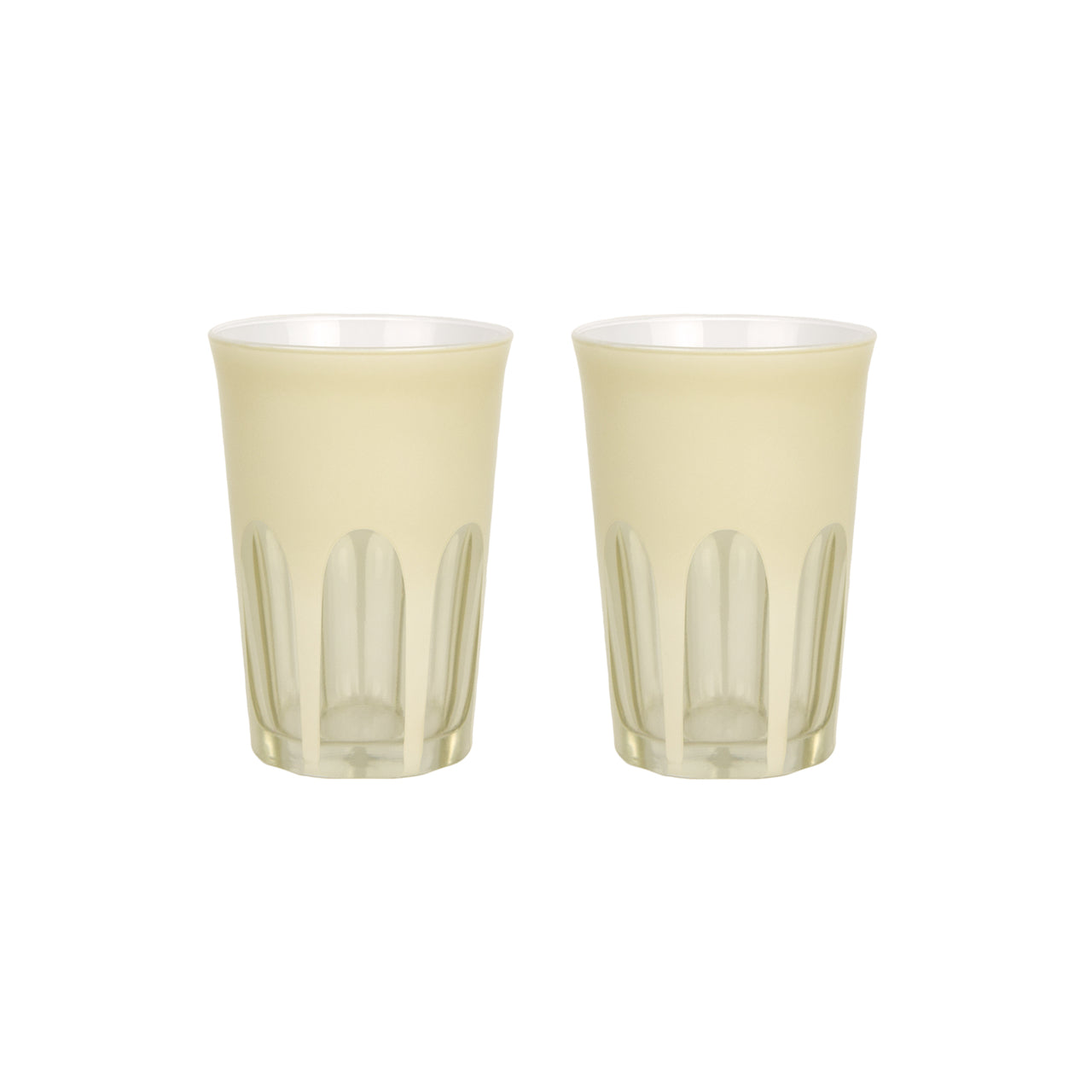 Rialto Glass Tumbler Set/2, Crème - SIR/MADAM