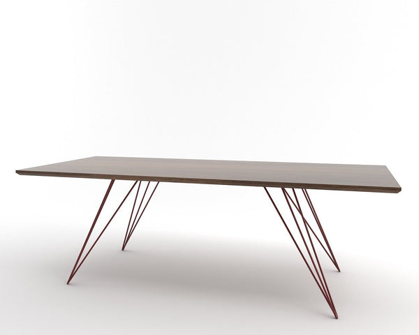 Tronk Williams Coffee Table - Rectangular Thin Maple Blood Red