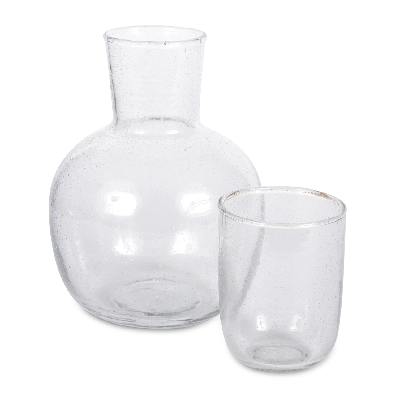 Seeded Round Carafe and Glass Set