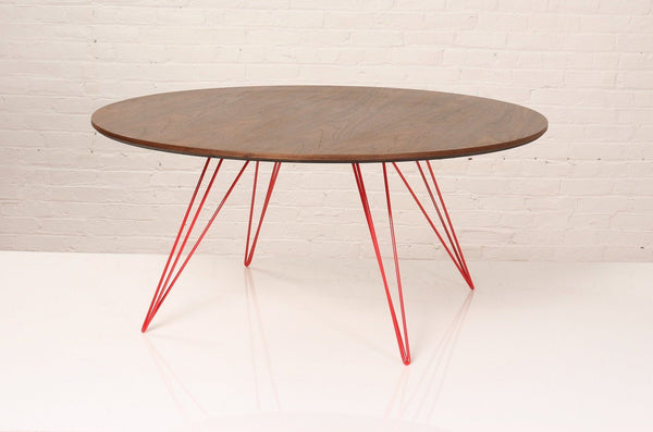 Tronk Williams Coffee Table - Circular Small Maple Blood Red