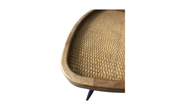 Moe's Rollo Rattan Side Table