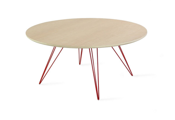 Tronk Williams Coffee Table - Circular Small Maple Blood Red