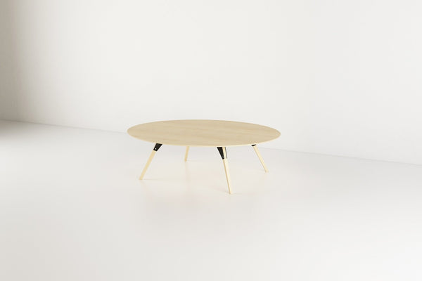 Tronk Clarke Coffee Table - Oval Small Walnut Black