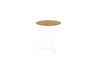 Tronk James End Table White Base / Natural Oak Top 