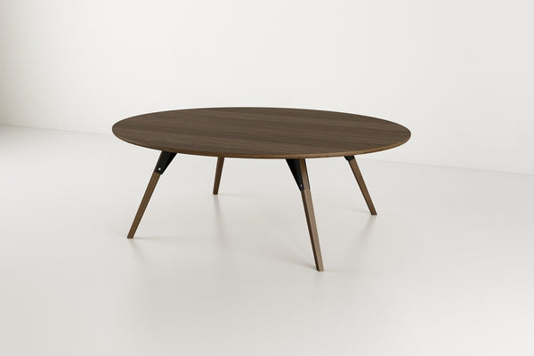 Tronk Clarke Coffee Table - Oval Small Walnut Black