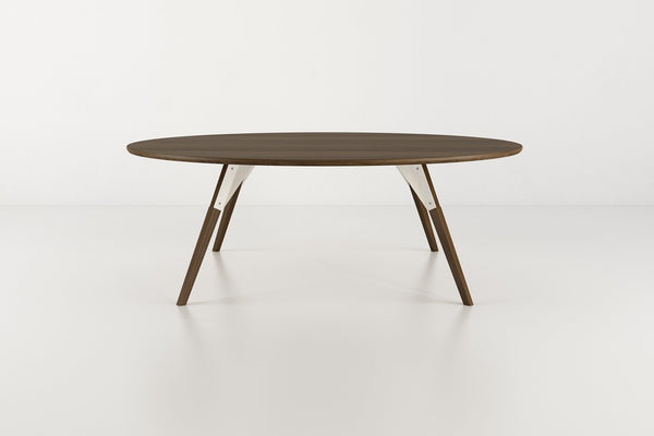 Tronk Clarke Coffee Table - Oval Small Walnut Black