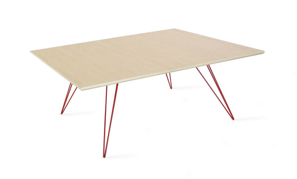 Tronk Williams Coffee Table - Rectangular Thin Maple Blood Red