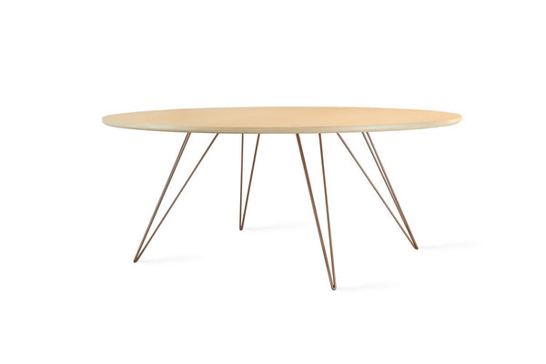 Tronk Williams Coffee Table - Oval Thin Maple Blood Red