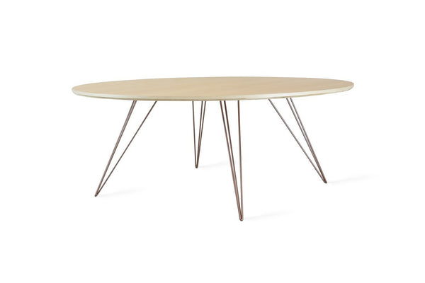 Tronk Williams Coffee Table - Oval Thin Maple Blood Red