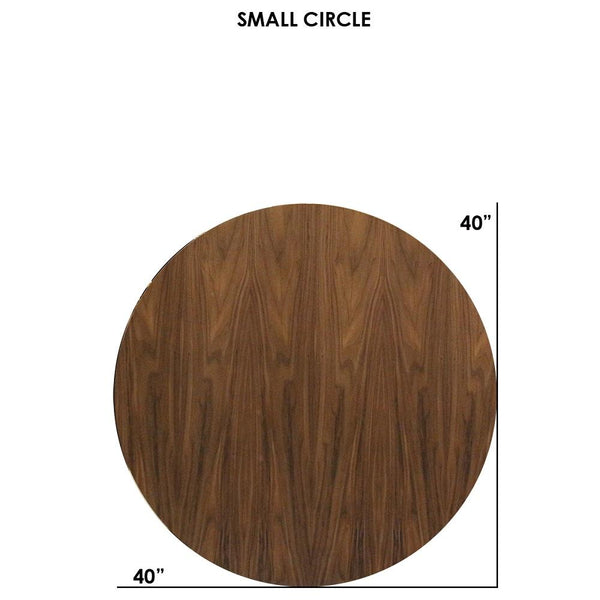 Tronk Clarke Coffee Table - Circular Small Walnut Black