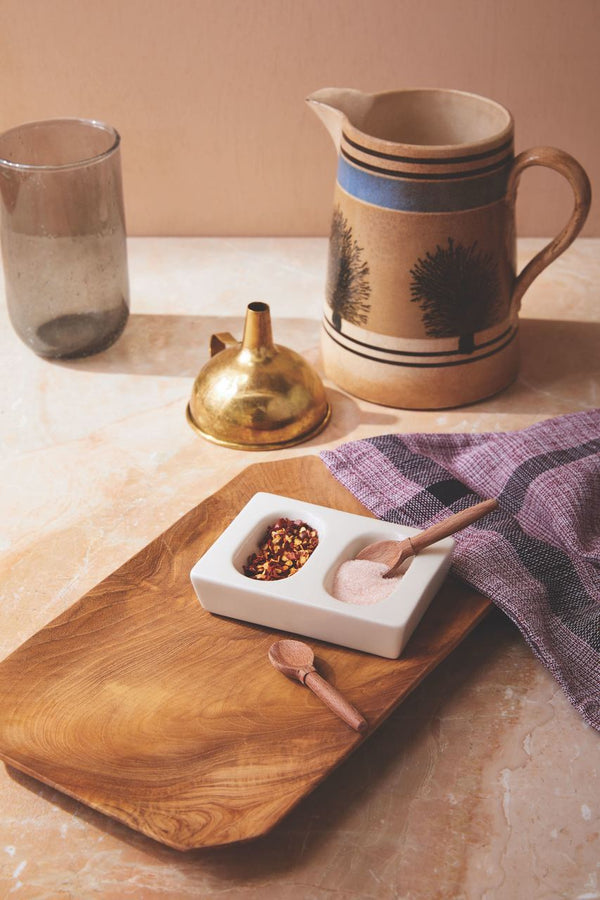 Sir Madam Teak Root Beveled Tray