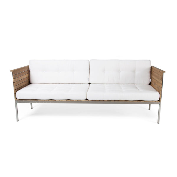 Skargaarden Häringe Lounge Sofa Brushed Stainless Steel White No Cover