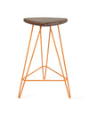 Tronk Madison Counter Stool 26" Orange Walnut 