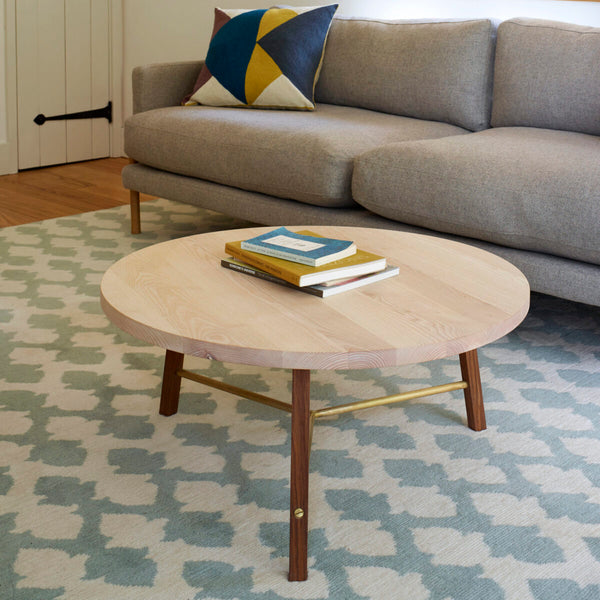 Another Country Coffee Table Two Ash Top / Walnut Base 