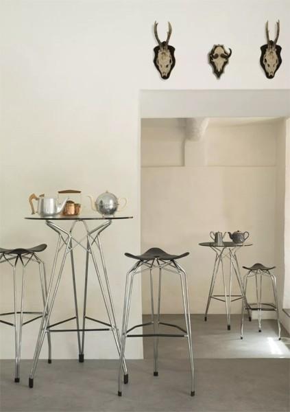 Kubikoff Diamond Bar Stool Chrome 