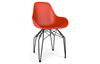 Kubikoff Diamond Dimple Closed Chair Red Black Powder Coated 