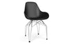 Kubikoff Diamond Dimple Closed Chair Black Chromium Plated 