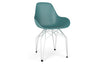 Kubikoff Diamond Dimple Closed Chair Ocean Blue White Powder Coated 