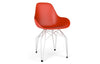 Kubikoff Diamond Dimple Closed Chair Red White Powder Coated 