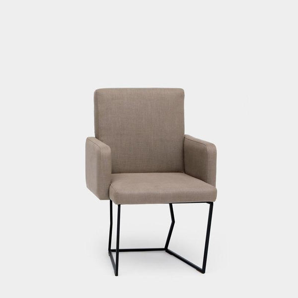 Artless C2 Dining Chair Hopsack Linen Matte Black 