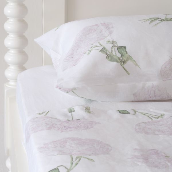 Huddleson Peony Linen Duvet Cover