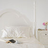 Huddleson Ivory Cotton Percale Duvet Cover - Hemstitch