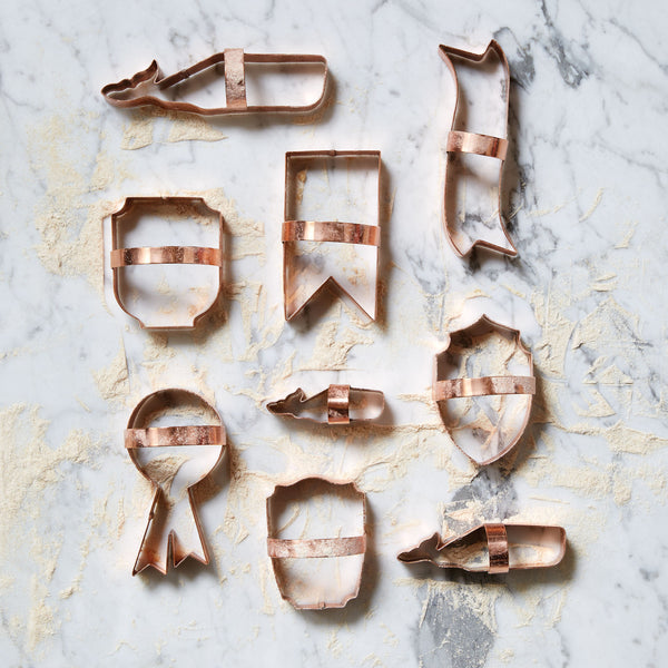 Sir Madam Copper Ribbon Cookie Cutter Set