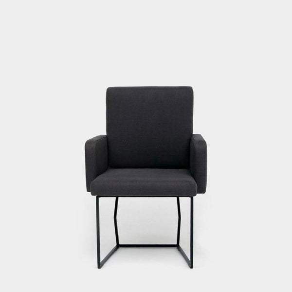 Artless C2 Dining Chair Hopsack Linen Matte Black 