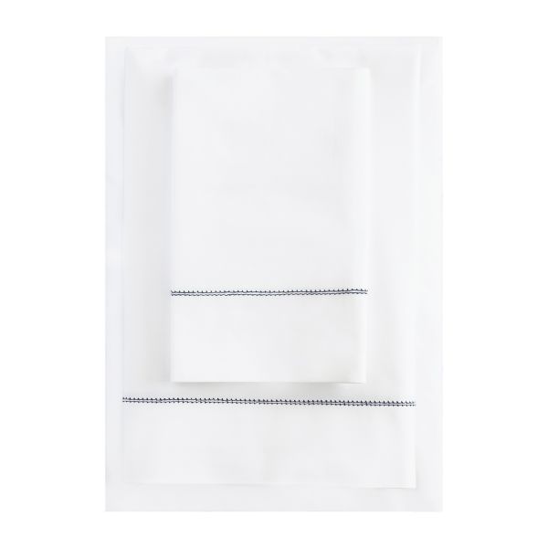 Huddleson Hemstitch Cotton Percale Sham - Set of 2