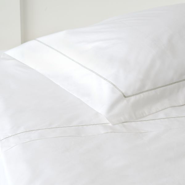 Huddleson Hemstitch Cotton Percale Sham - Set of 2